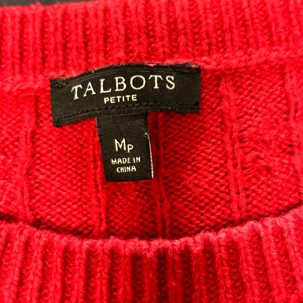 Red Talbots sweater - Picture 3 of 4